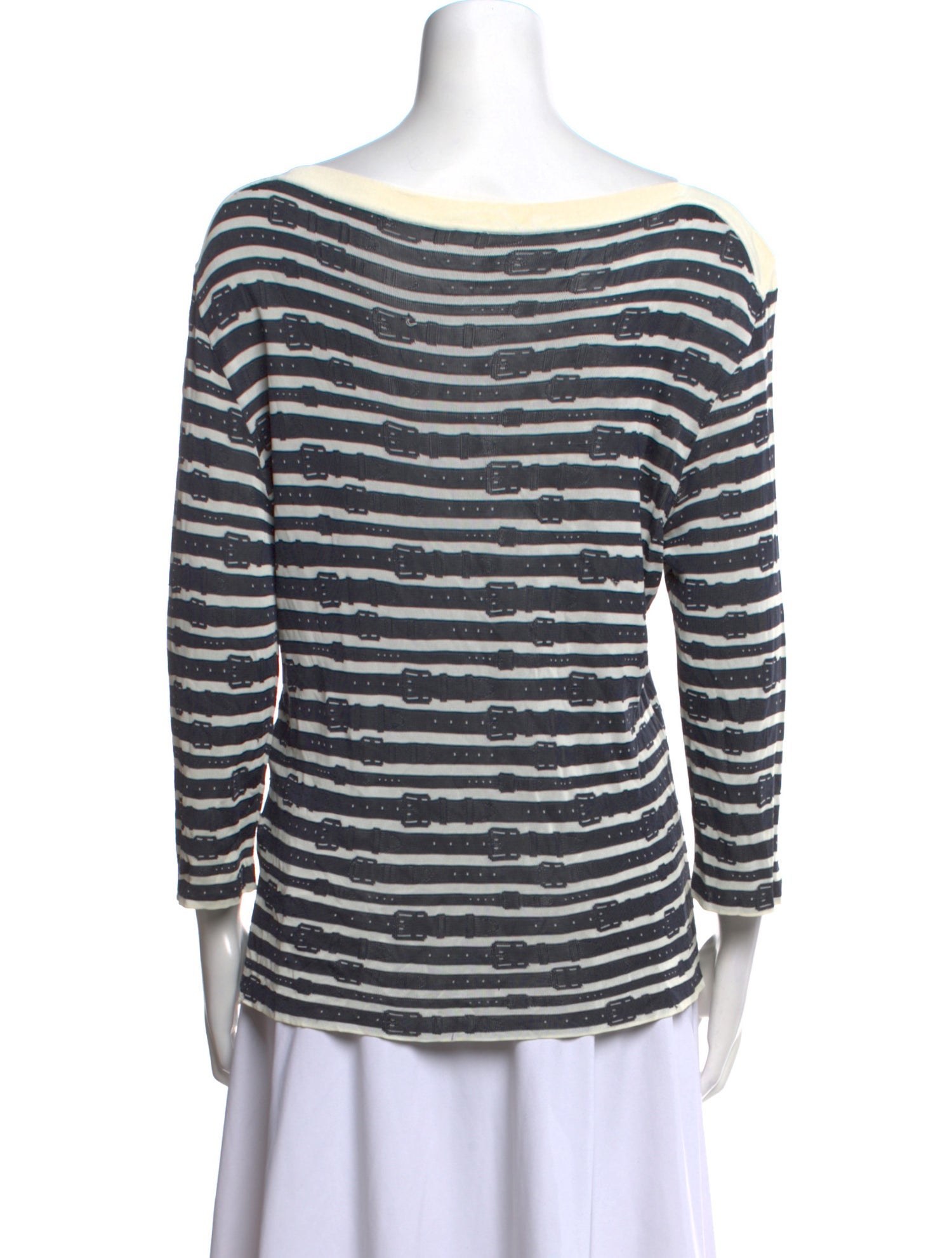 Hermès Striped Bateau Neckline T-Shirt