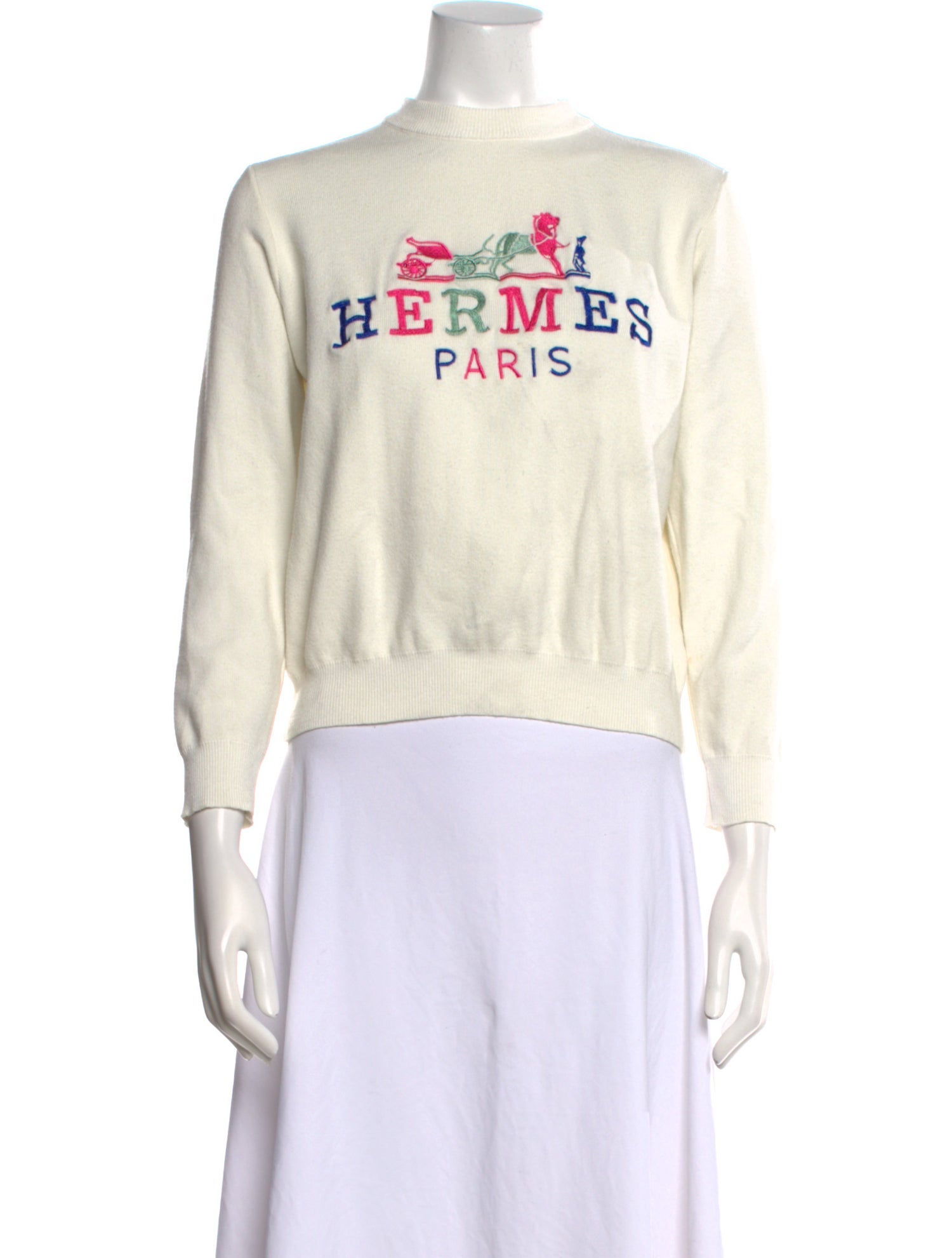 Hermès Graphic Print Crew Neck Sweater