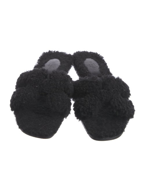 Hermès Oran Shearling Slides
