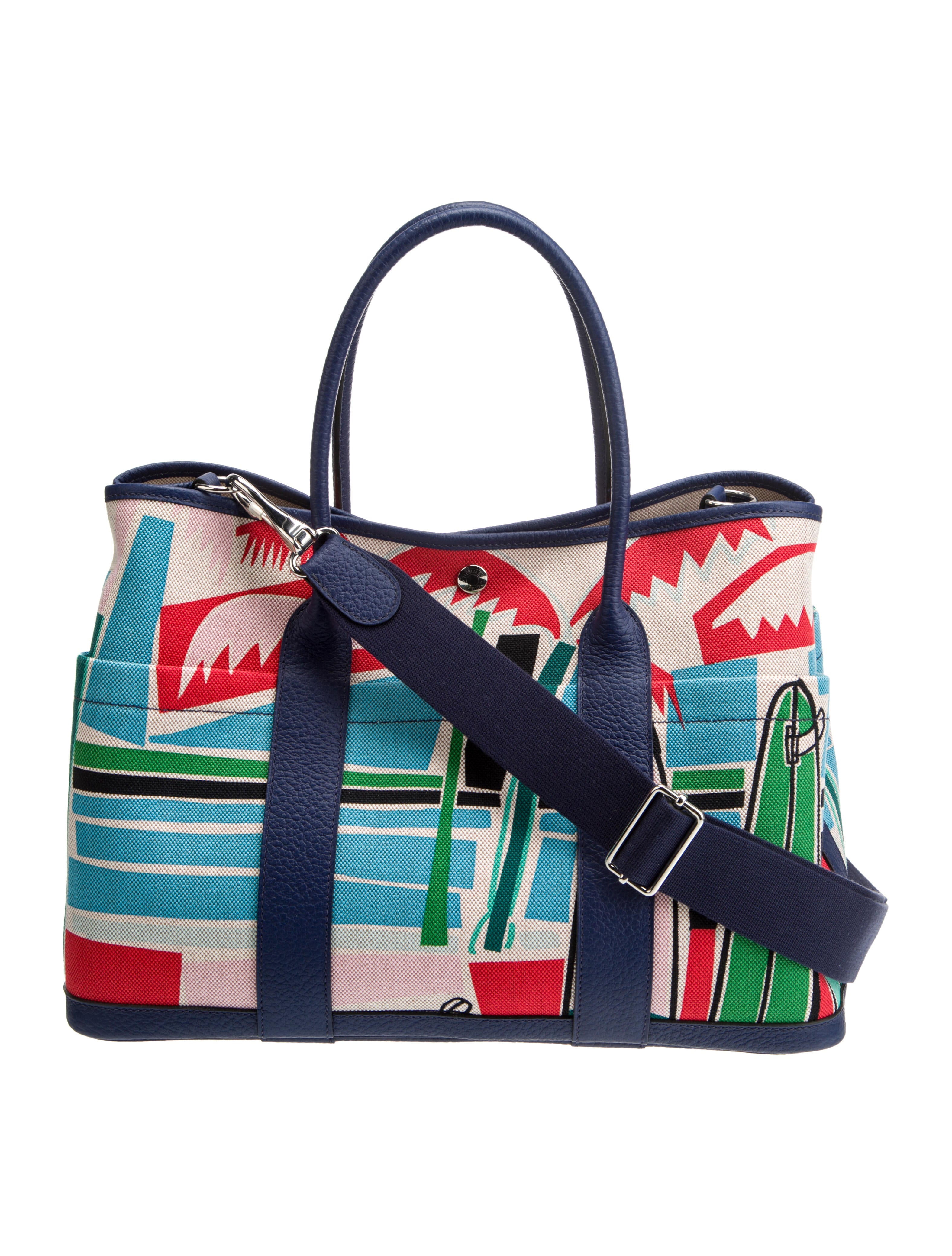 Hermès Toile Sea, Surf and Fun Garden Party Pocket 36