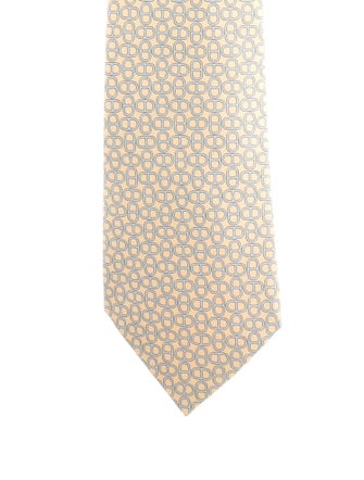 Hermès pattern silk tie