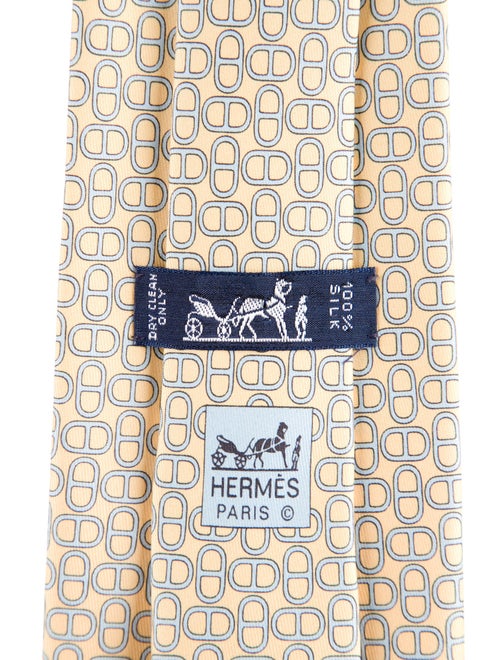 Hermès pattern silk tie