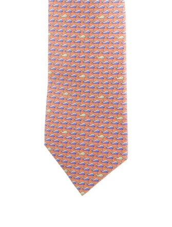 Hermès pattern silk tie