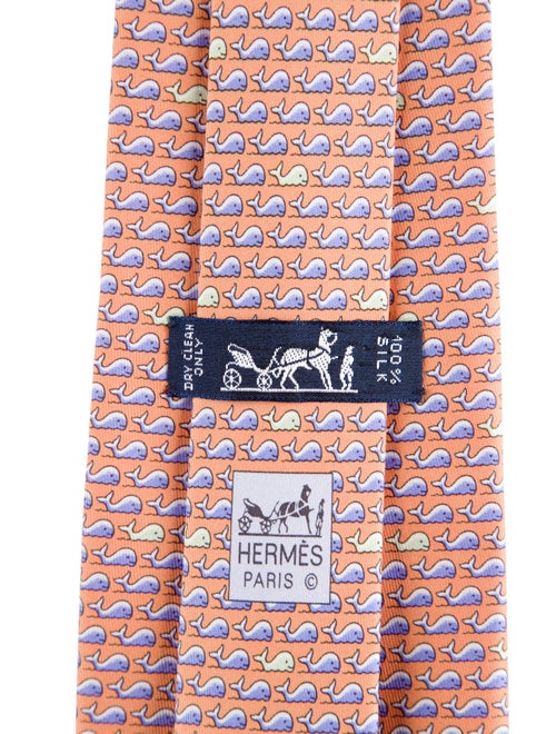 Hermès pattern silk tie