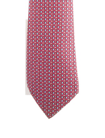 Hermès pattern silk tie