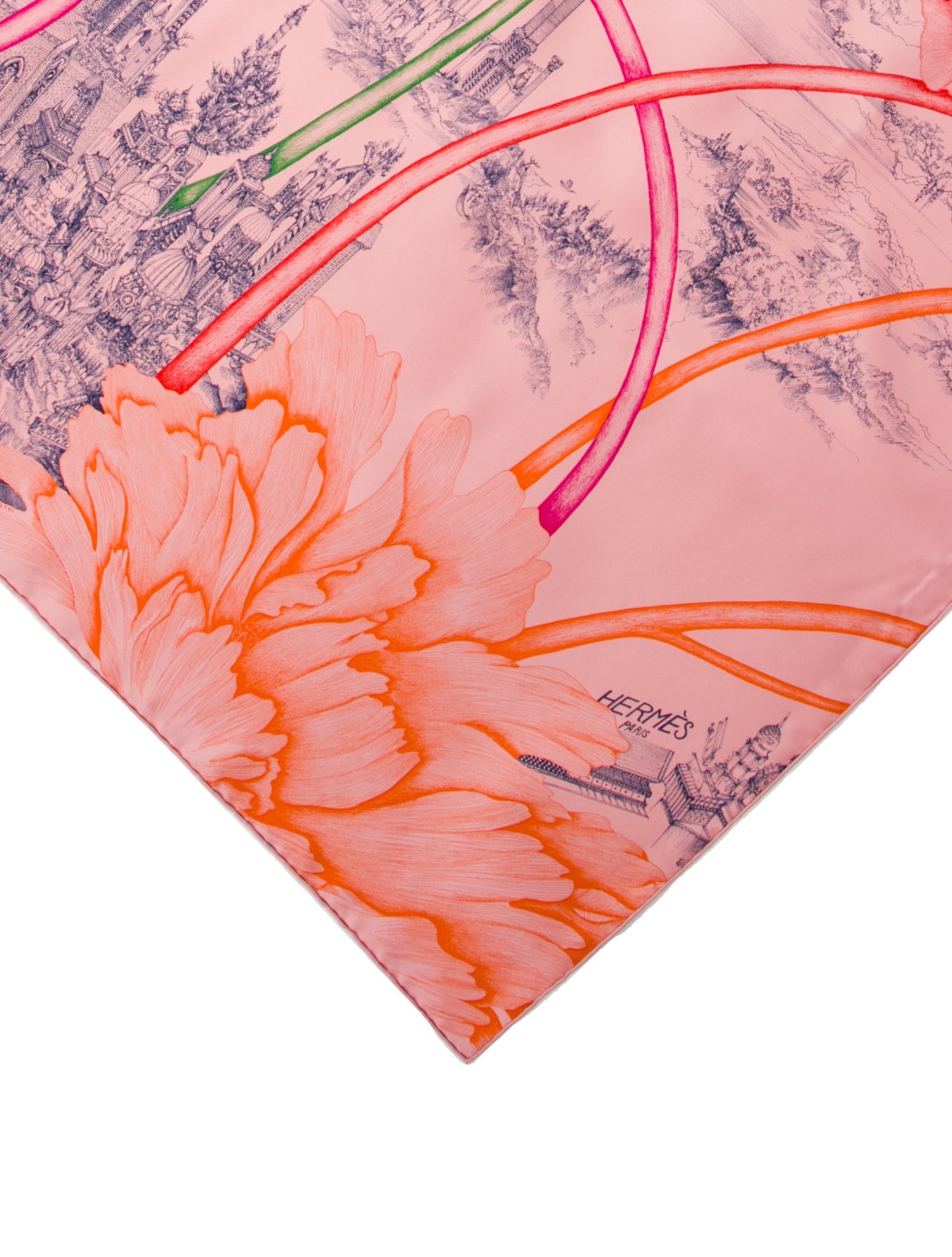 Hermès A L'Ombre Des Pivoine Silk Scarf w/ Tags