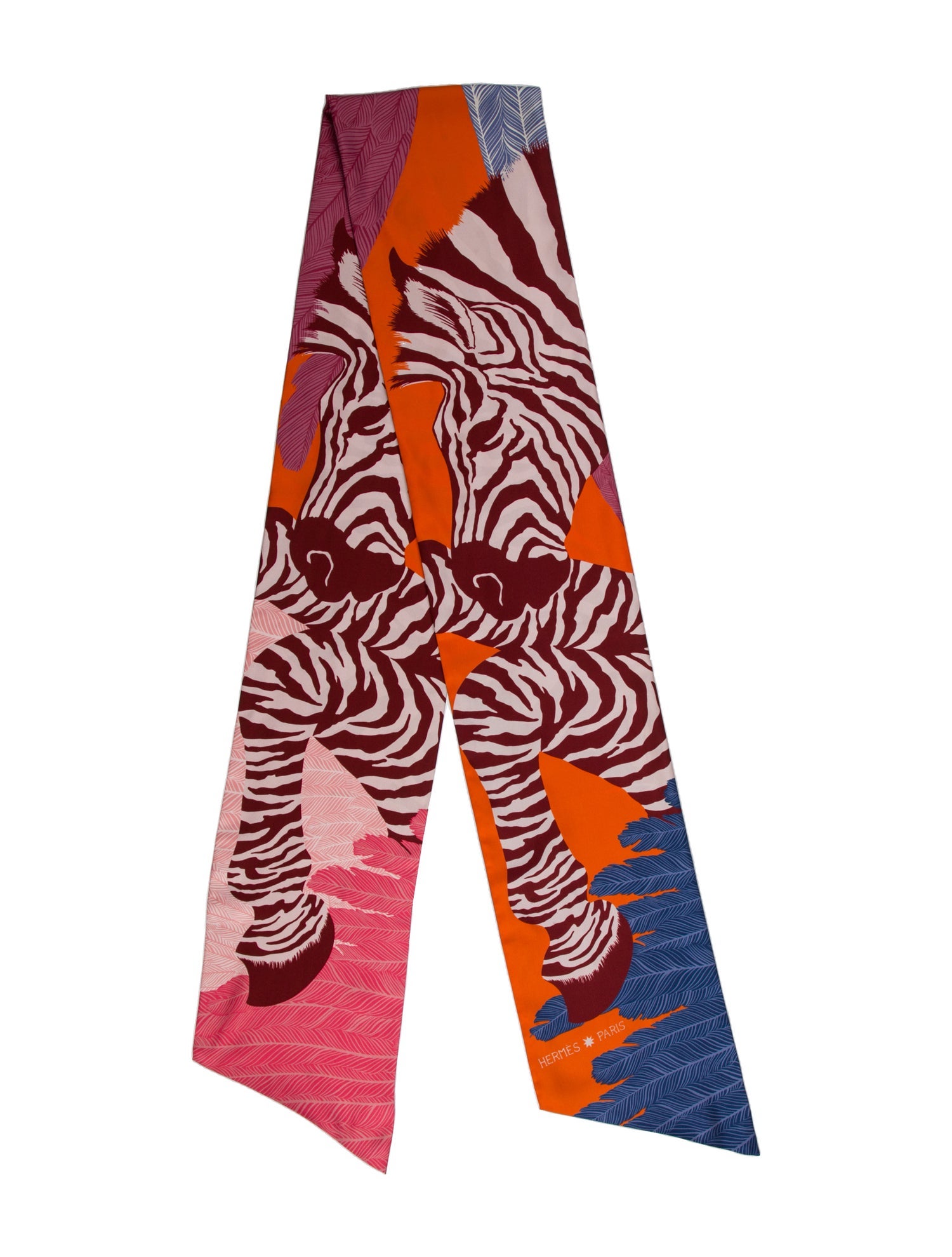 Hermès Zebra Pegasus Maxi Silk Twilly Scarf