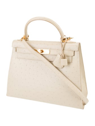 Hermès Ostrich Kelly Sellier 28