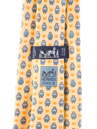 Hermès Patterned silk tie