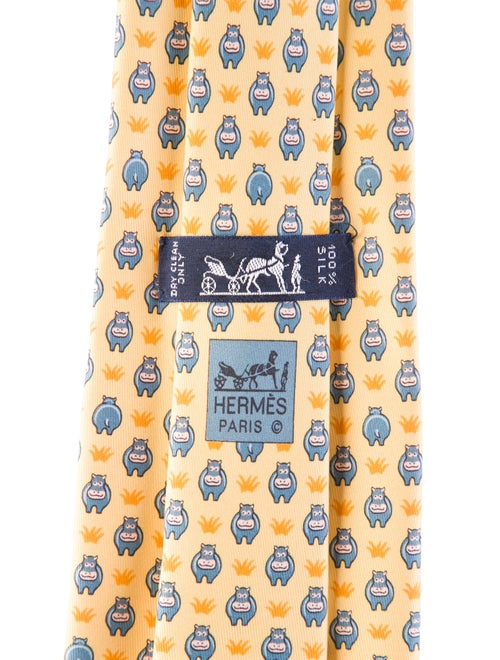 Hermès Patterned silk tie