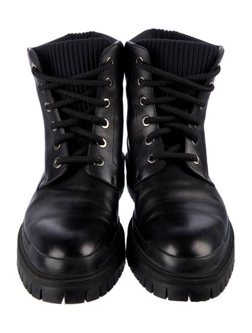 Hermès Signature Logo Leather Combat Boots