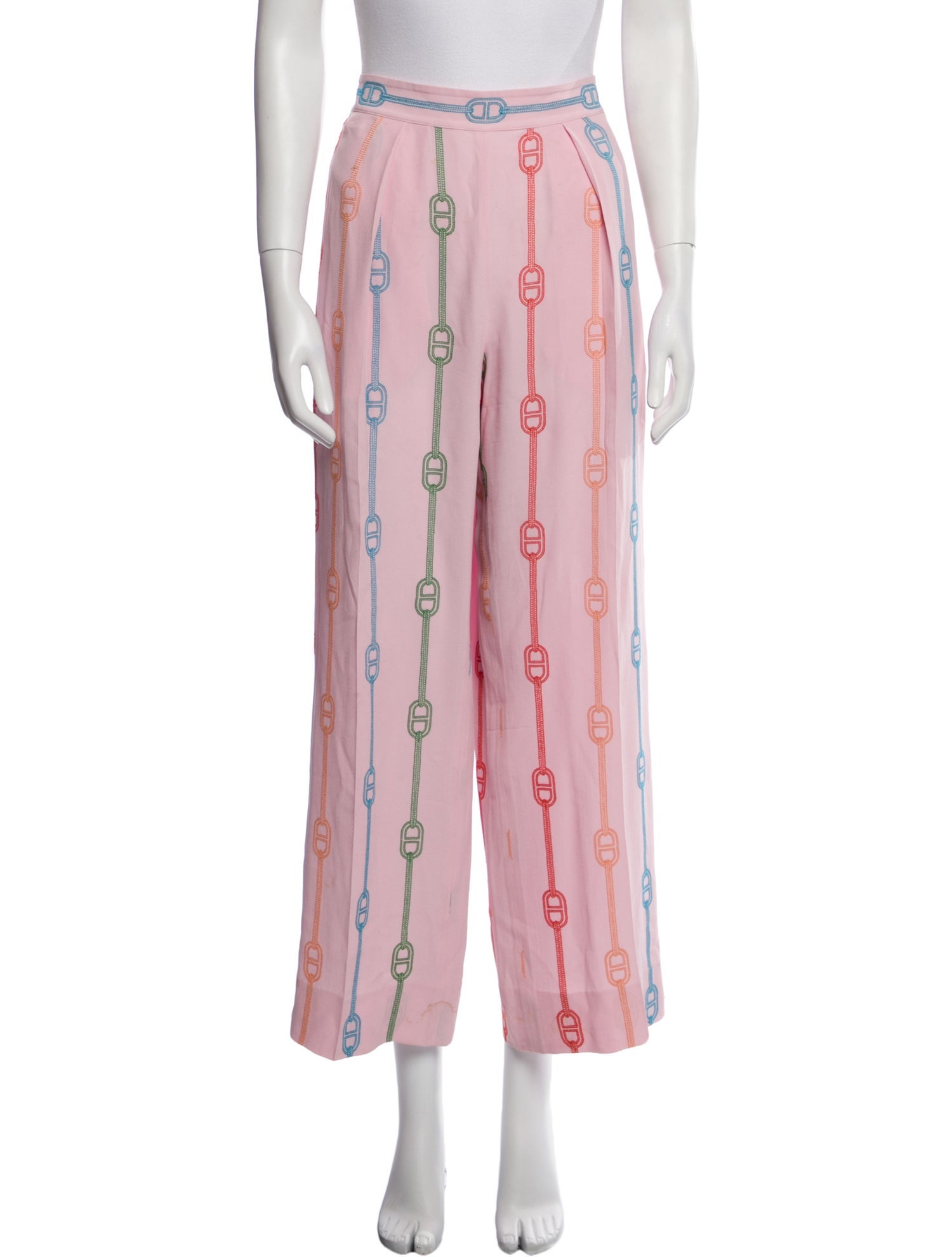 Hermès Silk Wide Leg Pants