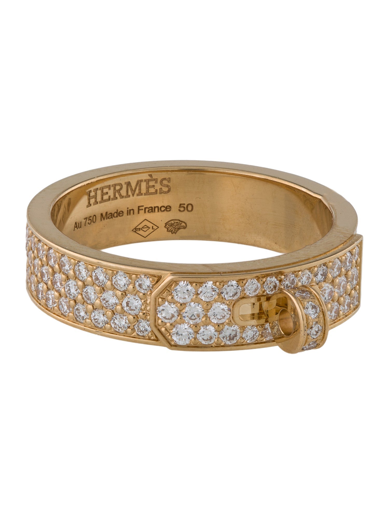 Hermès 18K Diamond Kelly Ring