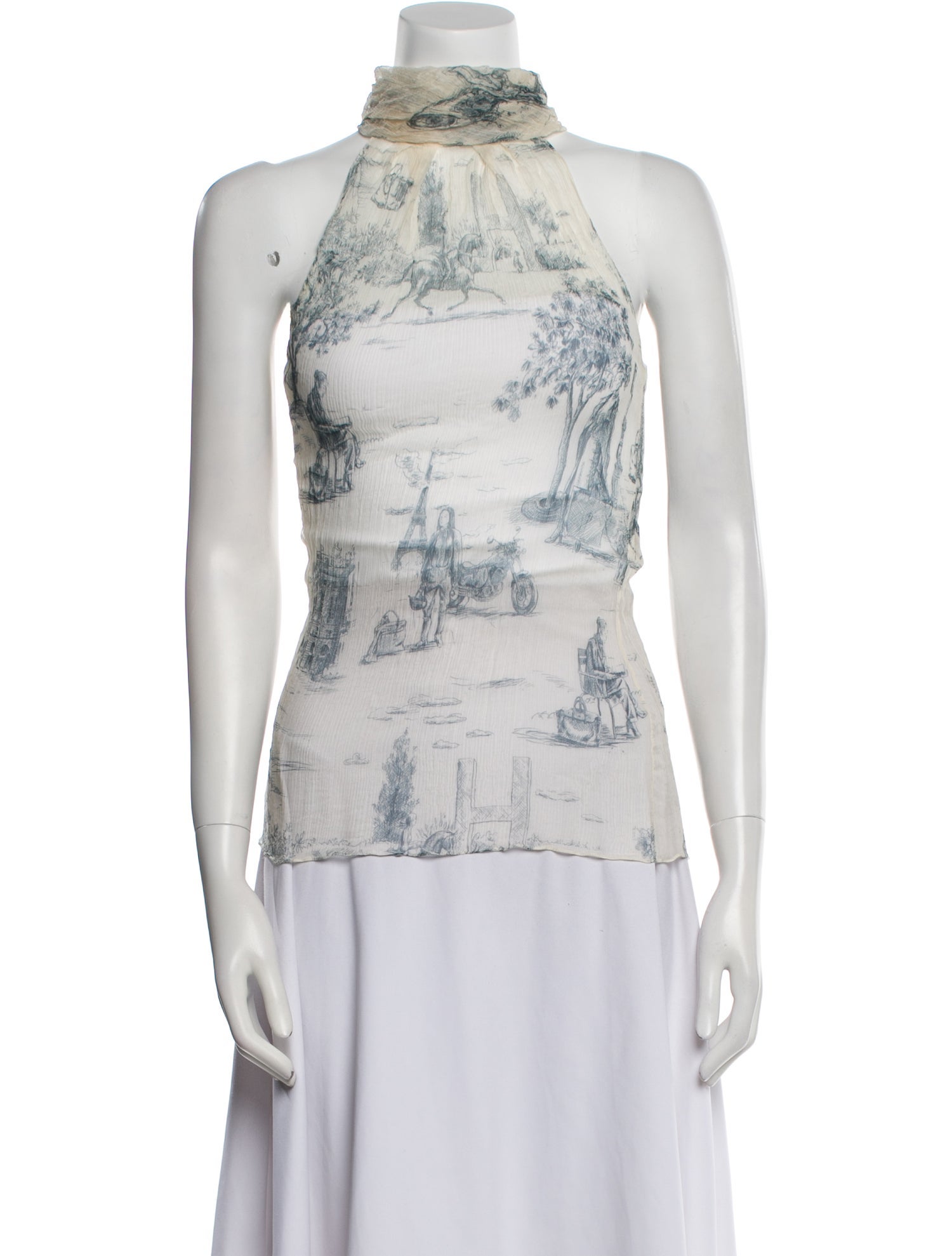 Hermès Silk Printed Top