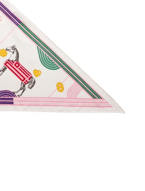 Hermès Garde Robe Pop Charm Silk Triangle Scarf