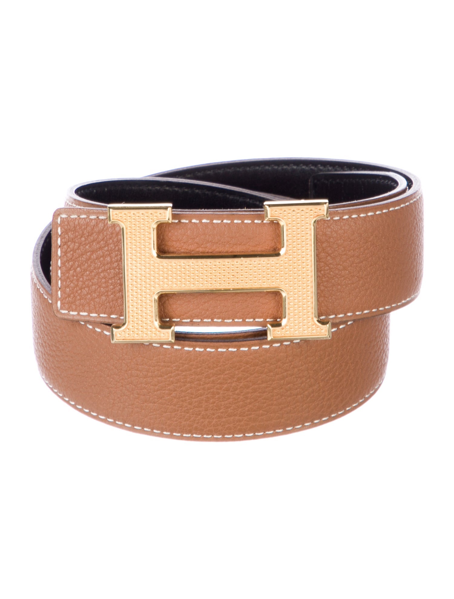 Hermès Reversible 32 mm H Guilloché Belt Kit