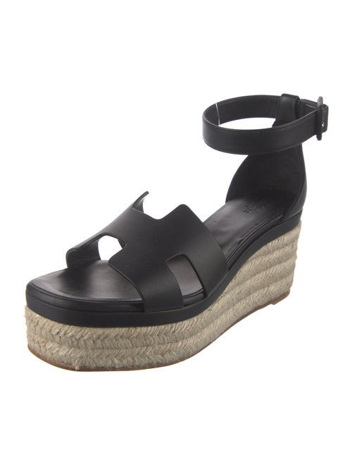 Hermès Elda Leather Espadrilles