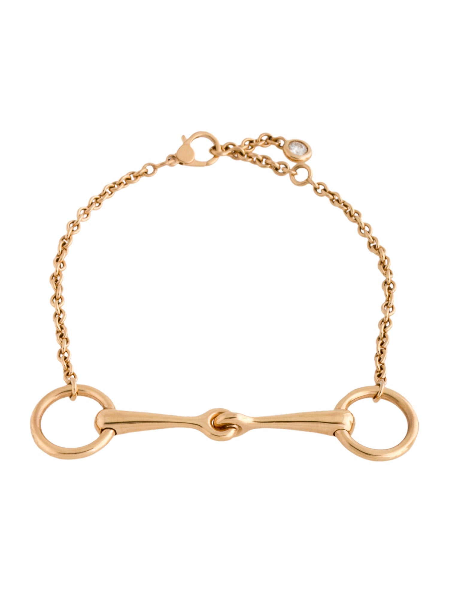 Hermès 18K Diamond Very Small Model Filet d'Or Bracelet