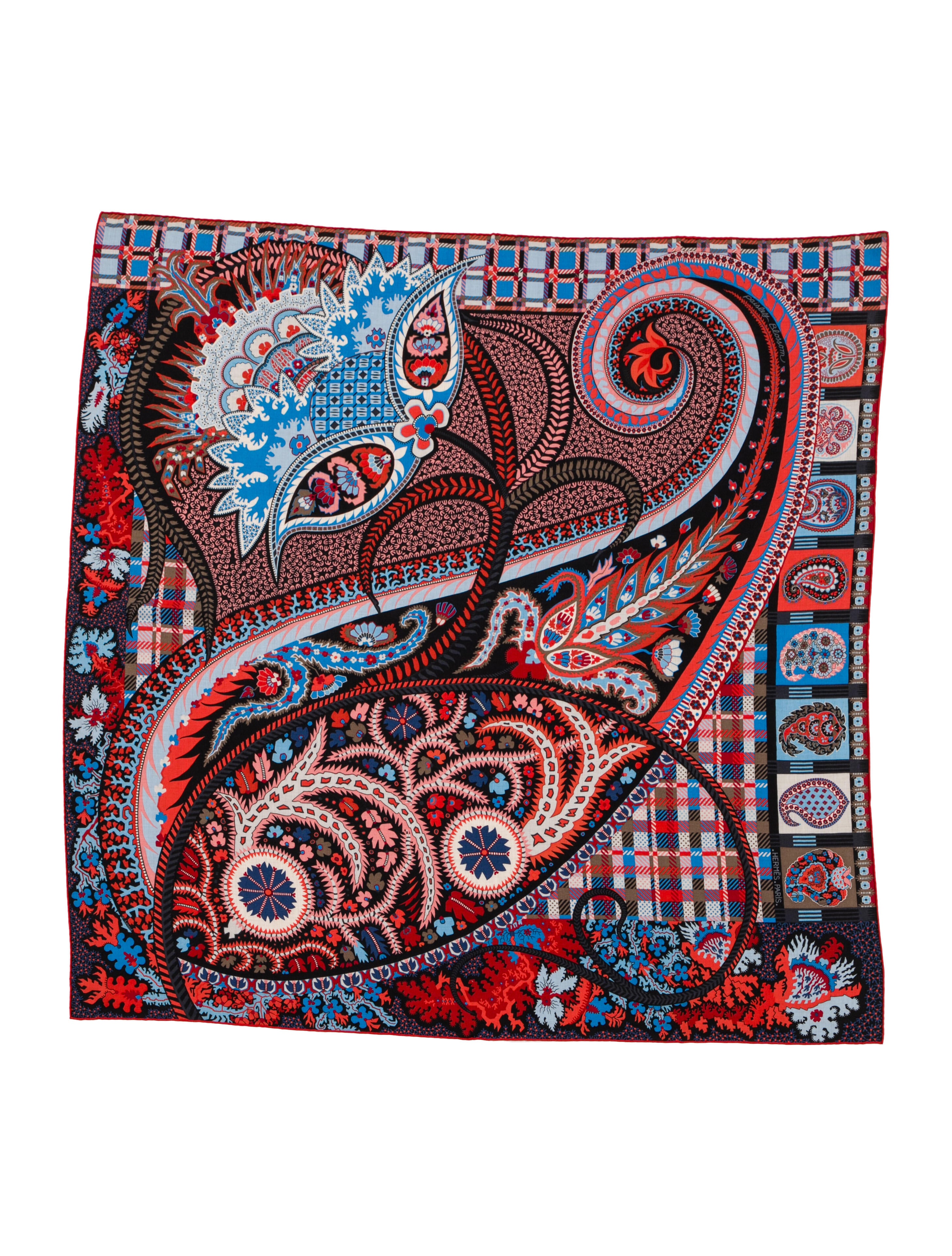 Hermès Paisley Blossom Cashmere Shawl