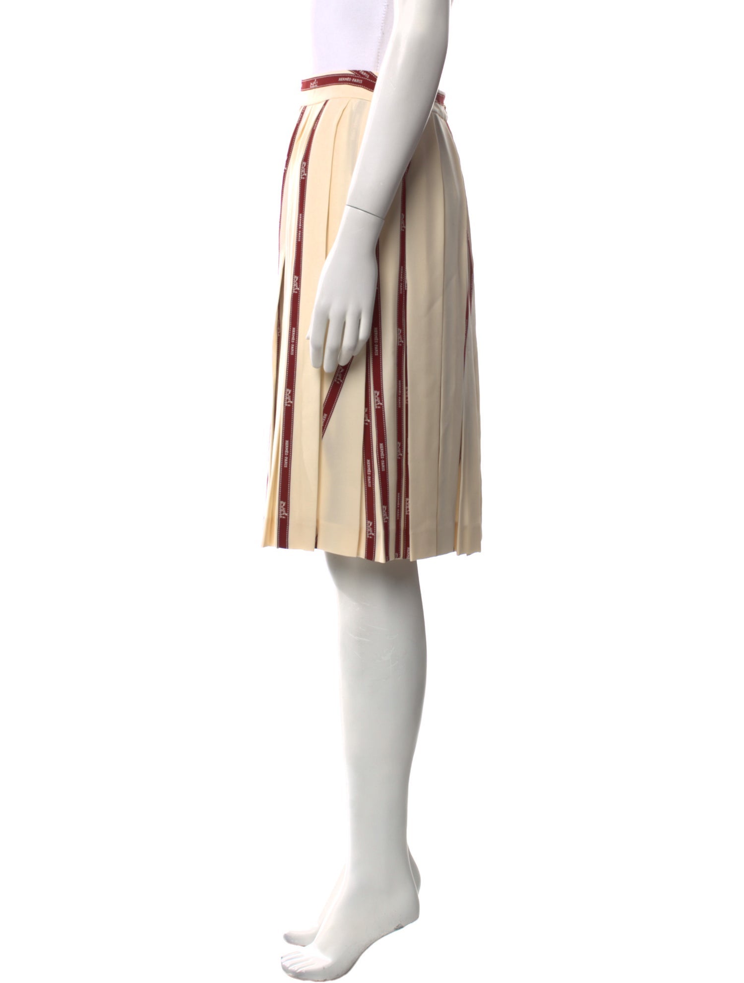Hermès Silk Knee-Length Skirt