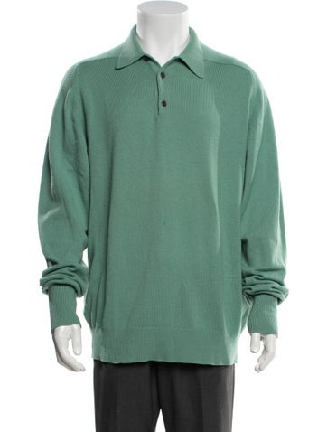 Hermès Sweaters Vintage Cashmere Polo Sweater XL