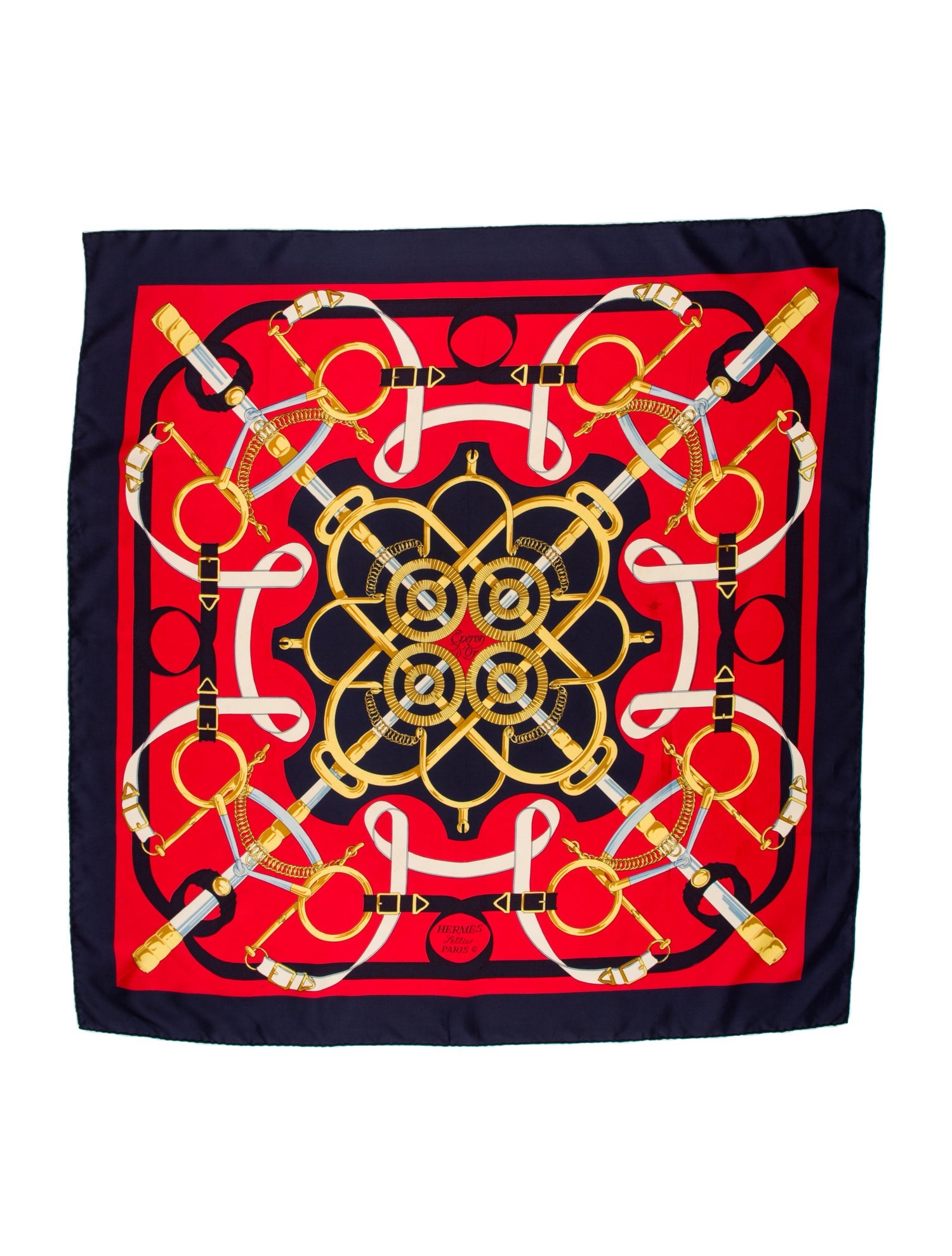 Hermès Eperon D'Or Silk Twilly Scarf