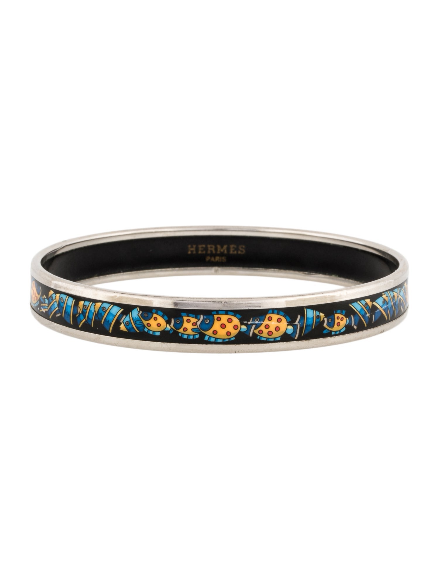 Hermès Narrow Enamel Bangle Bracelet