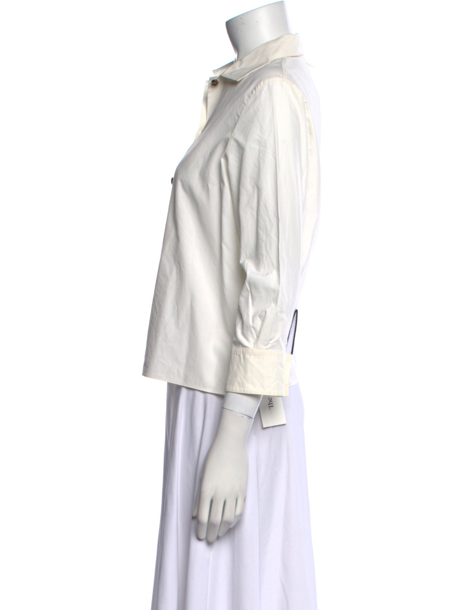 Hermès Three-Quarter Sleeve Button-Up Top