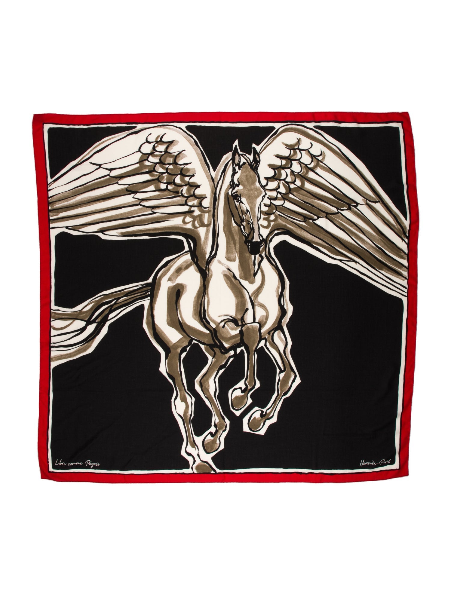 Hermès Libre Comme Pegase Cashmere Shawl
