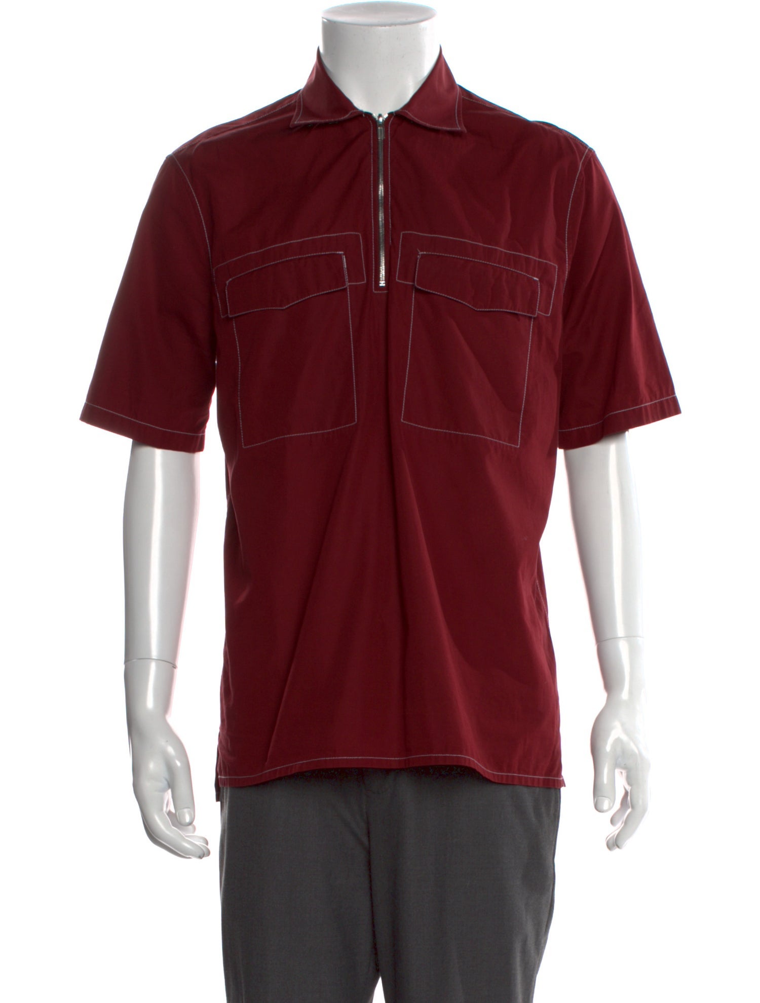 Hermès V-Neck Short Sleeve Polo Shirt