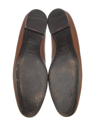 Hermès Leather Cutout Accent Ballet Flats