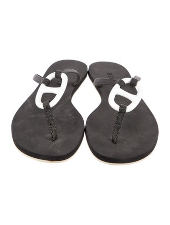 Hermès Kala Chaîne d'Ancre Insignia T-Strap Sandals