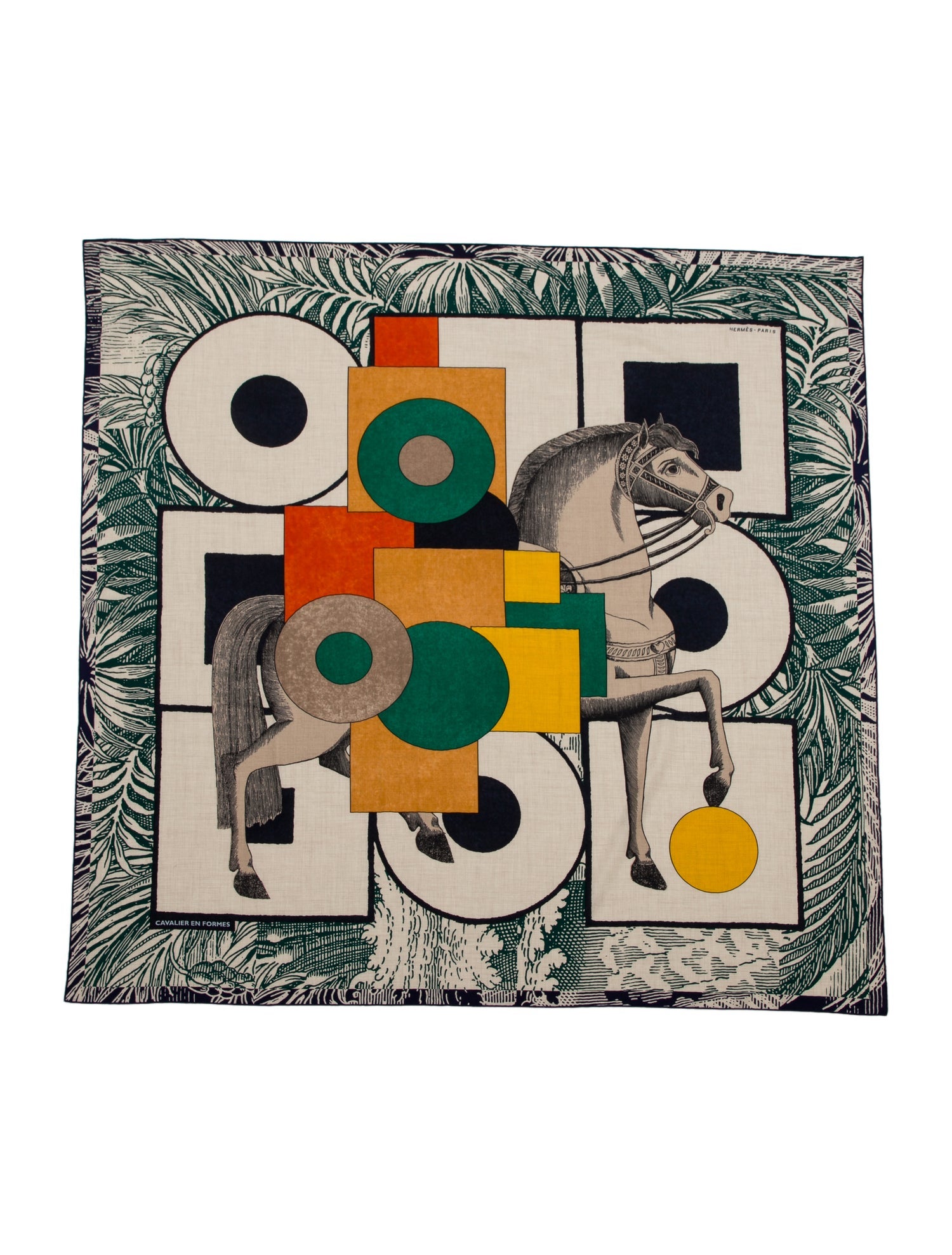 Hermès Cavalier en Formes Cashmere Shawl w/ Tags