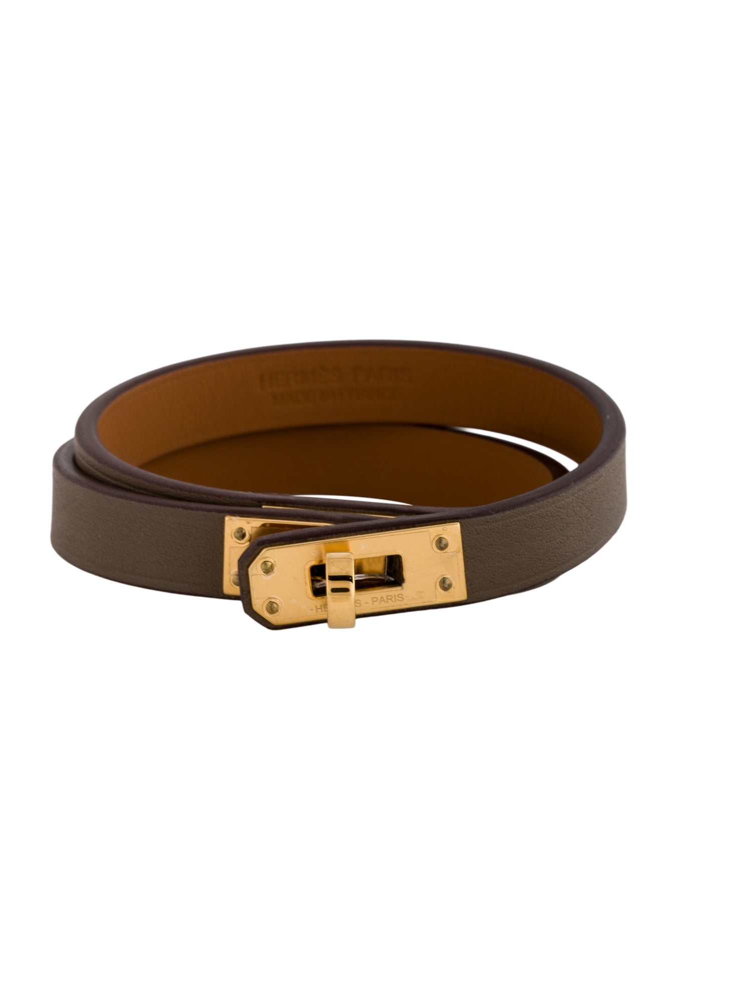 Hermès Leather Mini Kelly Double Tour Wrap Bracelet
