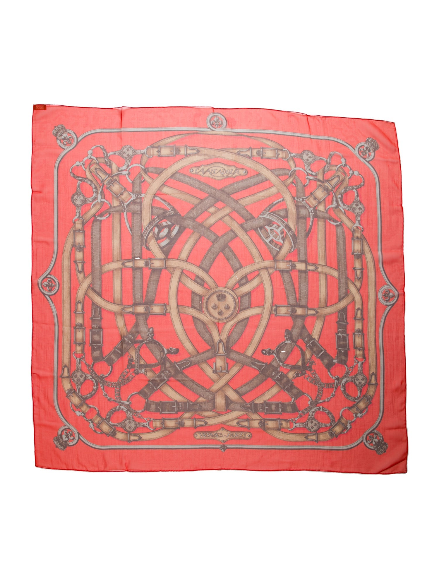 Hermès Cavalcadour Mousseline Silk Scarf