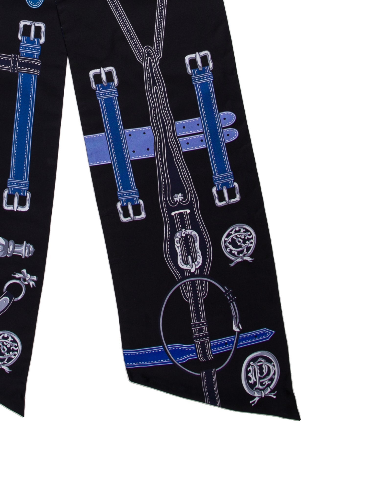 Hermès Harnais des Presidents Maxi Silk Twilly Scarf