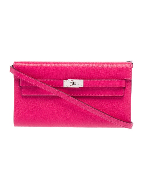Hermès 2023 Chevre Mysore Kelly-to-Go Wallet on Strap