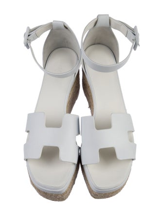 Hermès Elda Leather Espadrilles