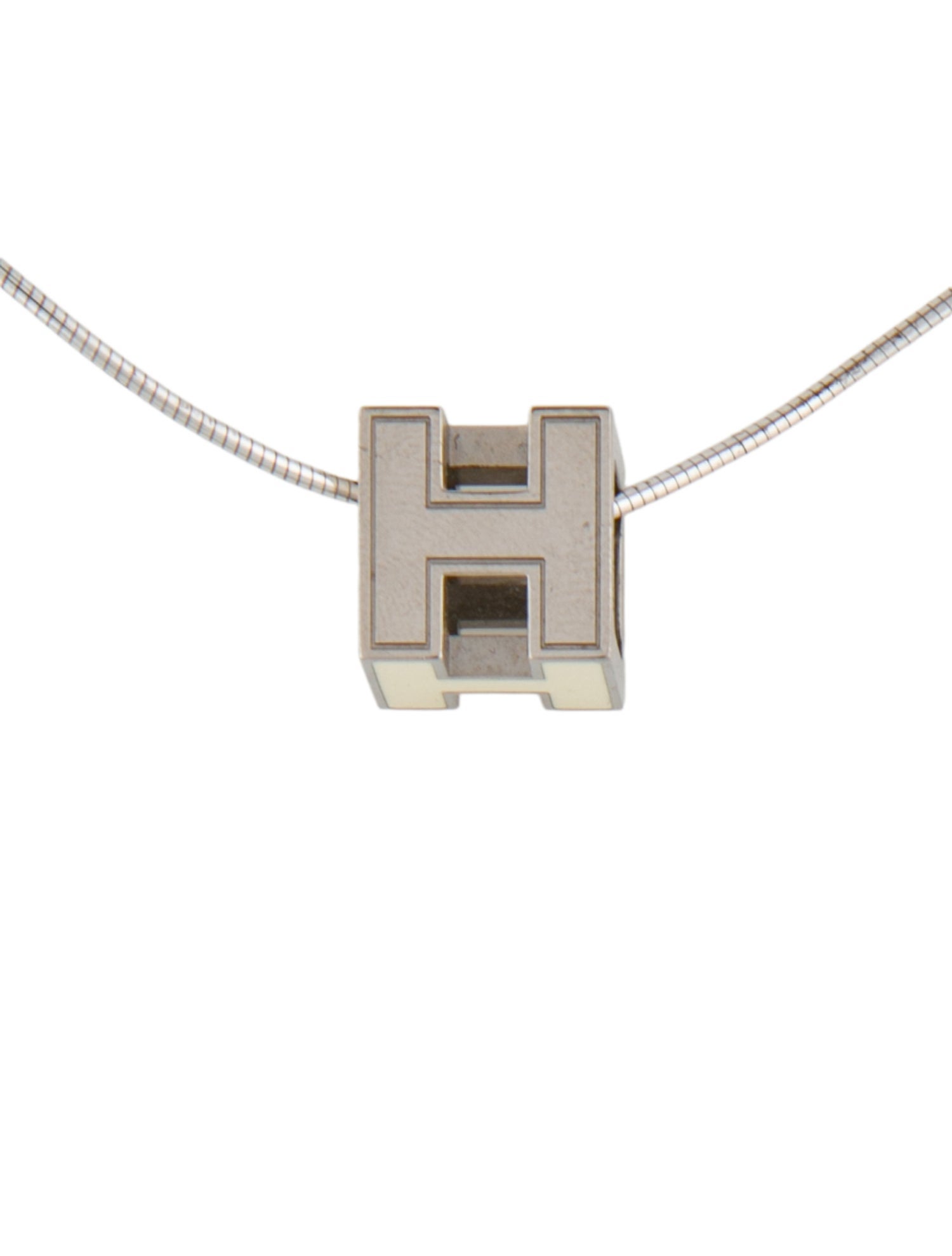 Hermès Cage d'H Pendant Necklace