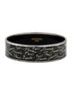 Hermès Wide Enamel Logo Script Bracelet