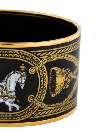 Hermès Extra Wide Enamel Bangle Bracelet
