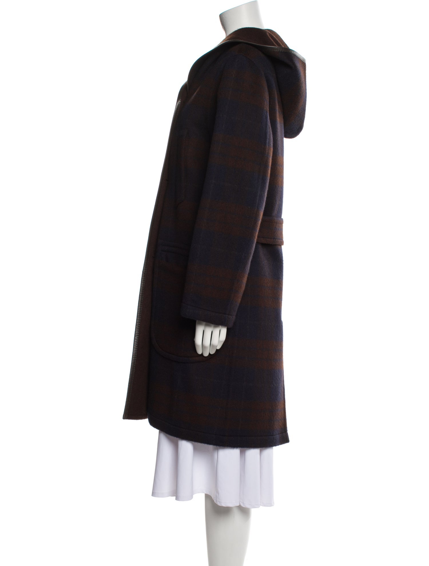 Hermès Cashmere Plaid Print Coat