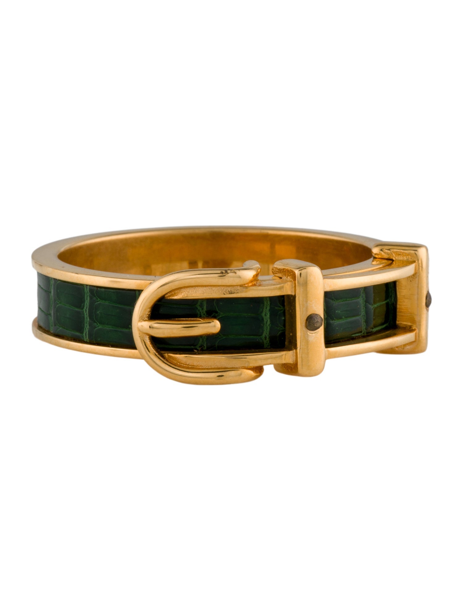 Hermès Lizard Buckle Scarf Ring