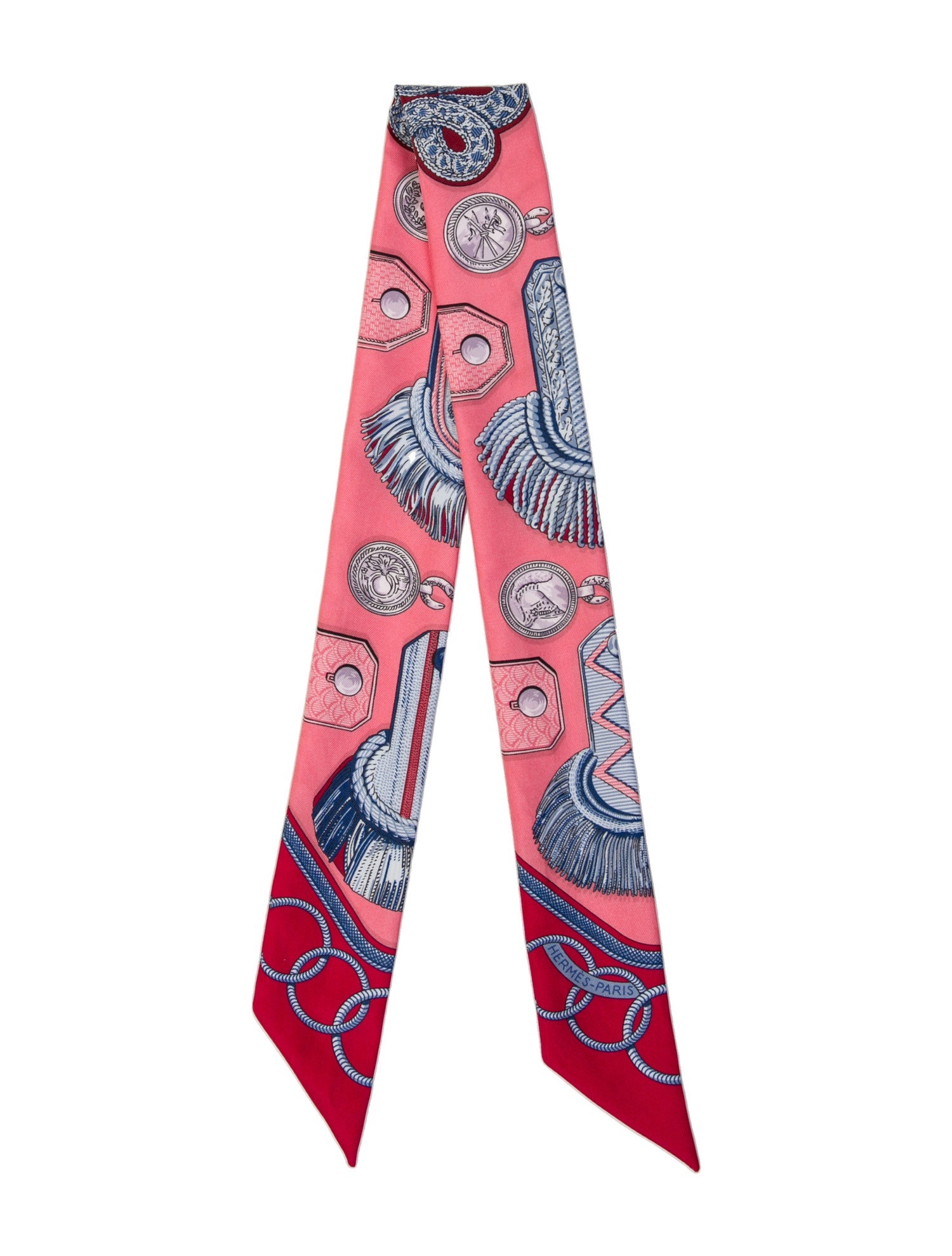 Hermès Epaulettes Silk Twilly Scarf