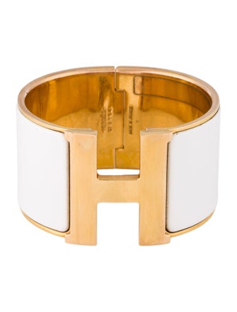 Hermès Clic H XL Enamel Bangle Bracelet