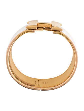 Hermès Clic H XL Enamel Bangle Bracelet