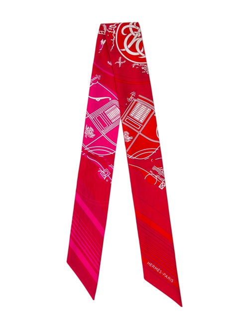 Hermès Ex-Libris Silk Twilly Scarf