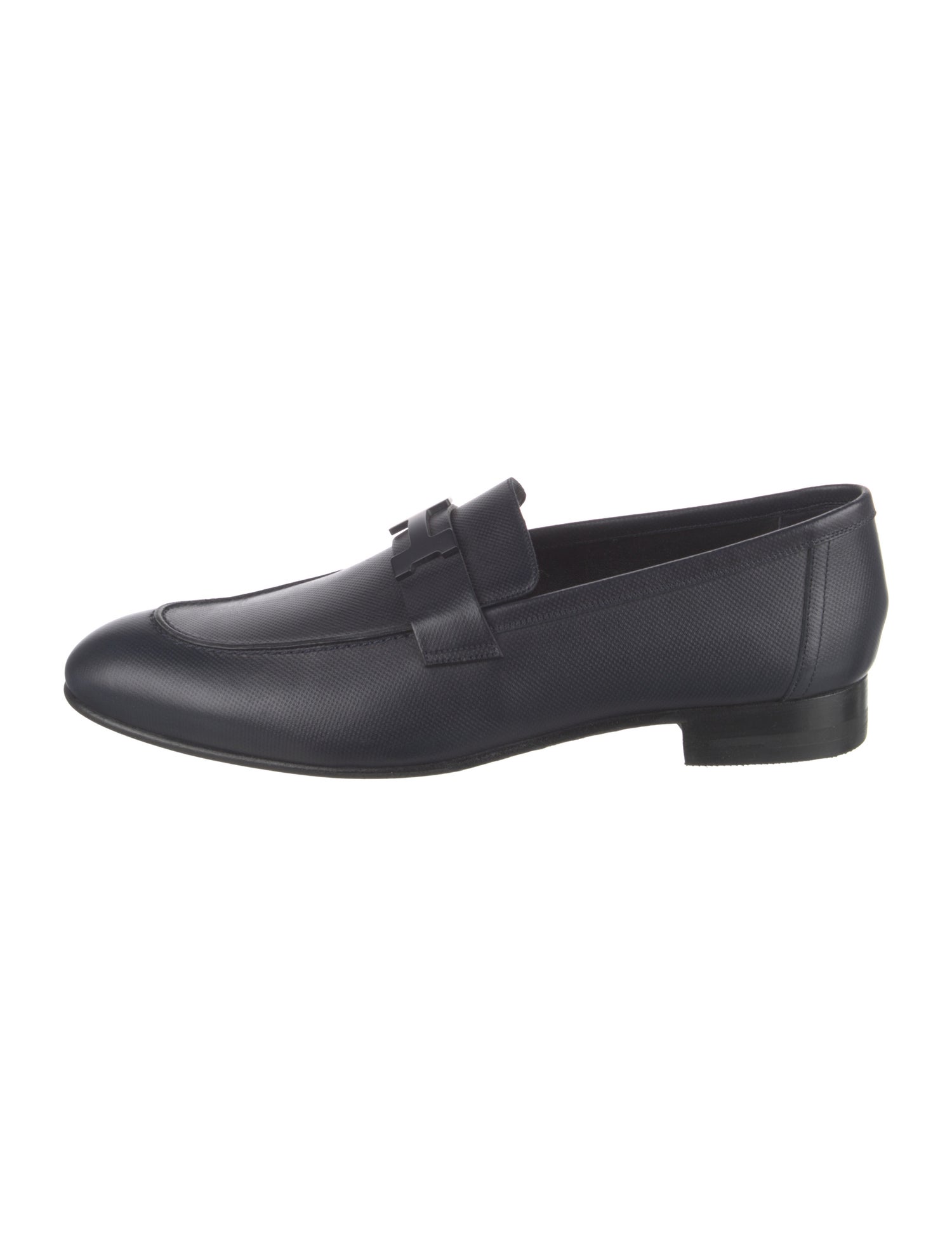 Hermès H Logo Leather Dress Loafers