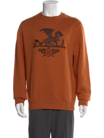 Hermès Lambskin Dragon Ex Libris Graphic Print Sweatshirt