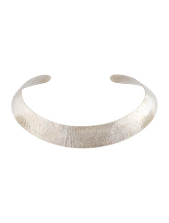 Hermès Vintage Hammered Collar Necklace